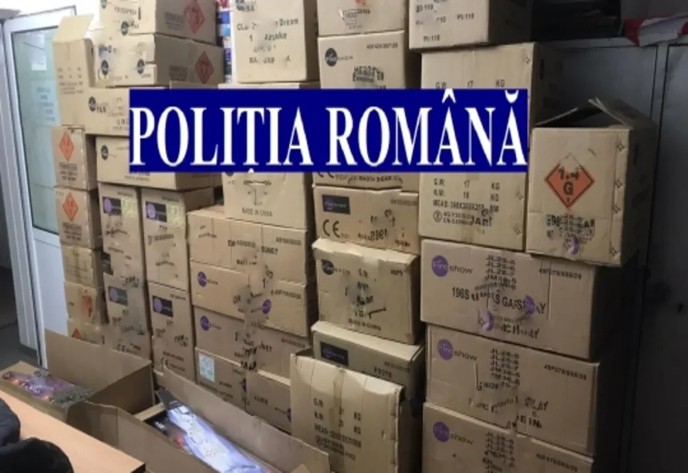 O tonă de articole pirotehnice, conficate de polițiștii băcăuani