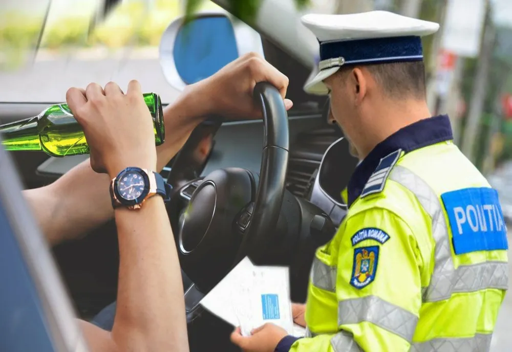 Reținut după ce a condus cu o alcoolemie de 1,30 mg/l, alcool pur în aerul expirat, un autoturism neînmatriculat 