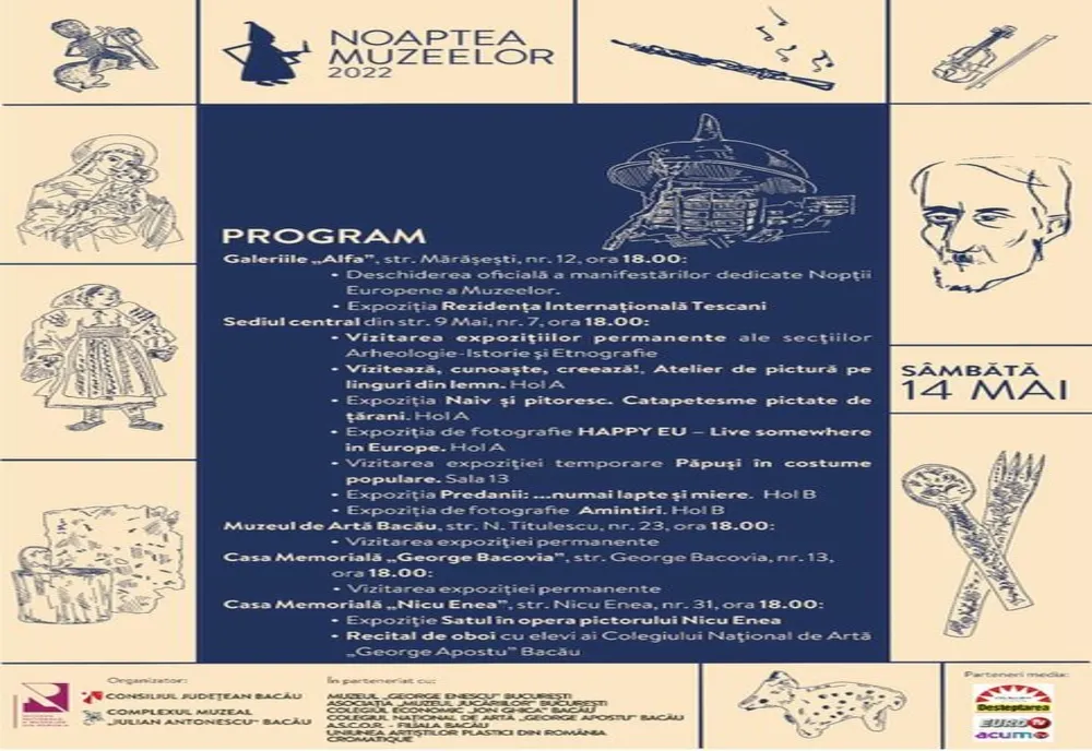 Noaptea Europeană a Muzeelor 2022 la Complexul Muzeal „Iulian Antonescu” Bacău