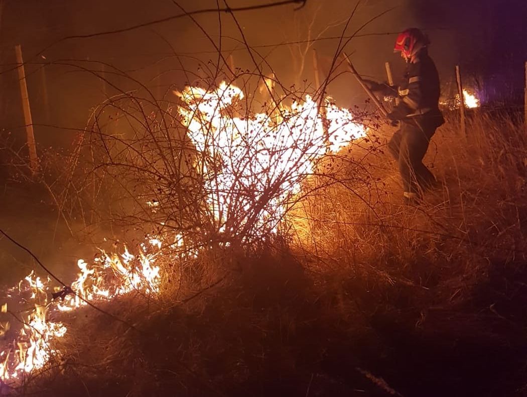 Zecile  de incendii de vegetație uscată din ultima vreme i-au adus pe pompierii din Bacău în pragul disperării