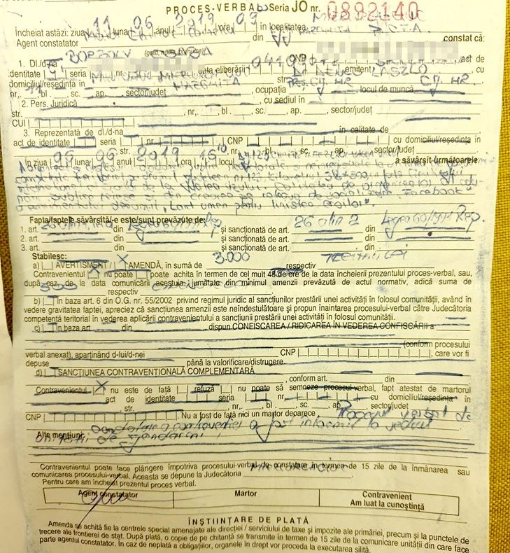 Amendă de 3.000 de lei pentru preşedintele CJ Harghita după incidentele din Valea Uzului. Vicepreședintele CJ Covasna a primit aceeași amendă