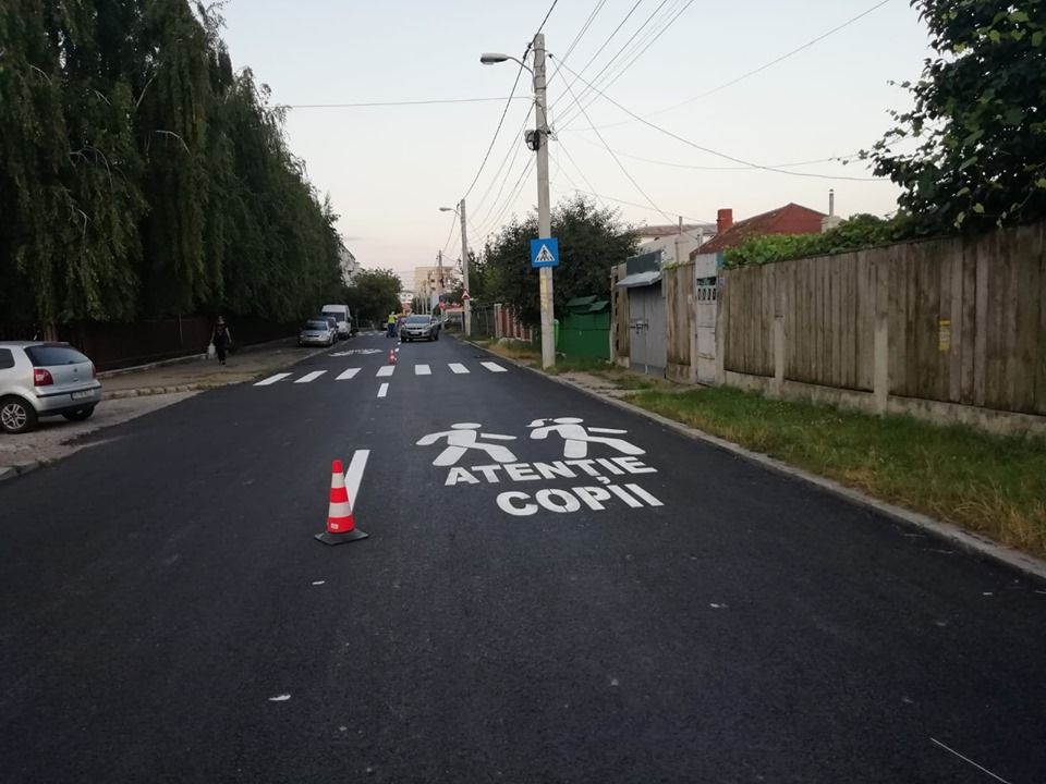FOTO: „Atenție, copii!” Cum arată noile marcaje rutiere din apropierea școlilor din Bacău