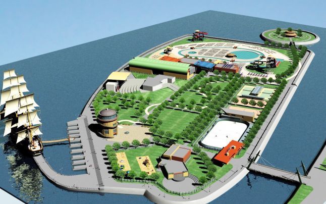 VIDEO: Imagini spectaculoase cu lucrările de la Insula de Agrement. Ce spune primarul Necula despre stadiul lucrărilor