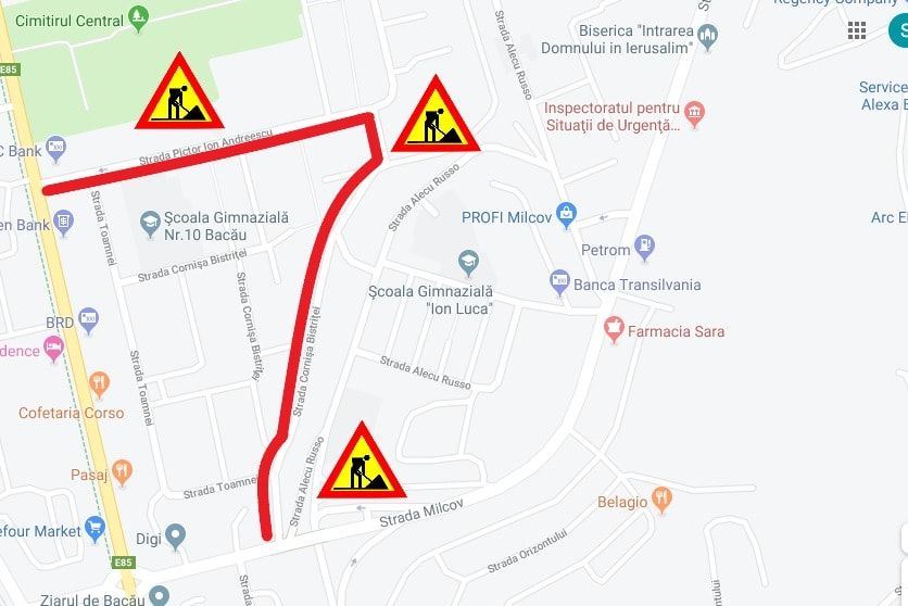 Șoferii care locuiesc pe două străzi din Bacău, sfătuiți să-și ducă mașinile departe de casă