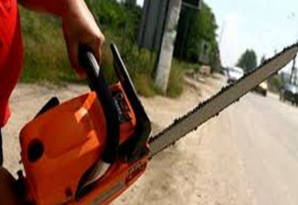 Și-a amenințat iubita și copii că-i taie cu drujba