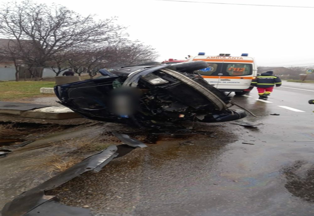 Accident pe E85! O persoană a ajuns la spital