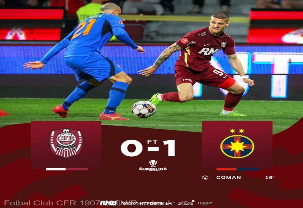  FCSB a învins-o pe CFR Cluj cu 1-0, în play-off-ul Superligii