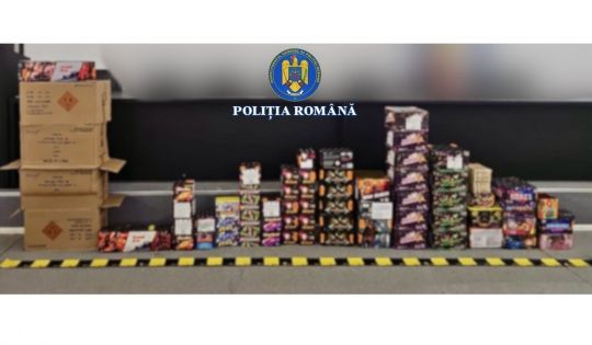 Percheziție la Roșiori: 400 kg de articole pirotehnice, descoperite de polițiști băcăuani în cadrul acțiunii „PIROTEHNIC”