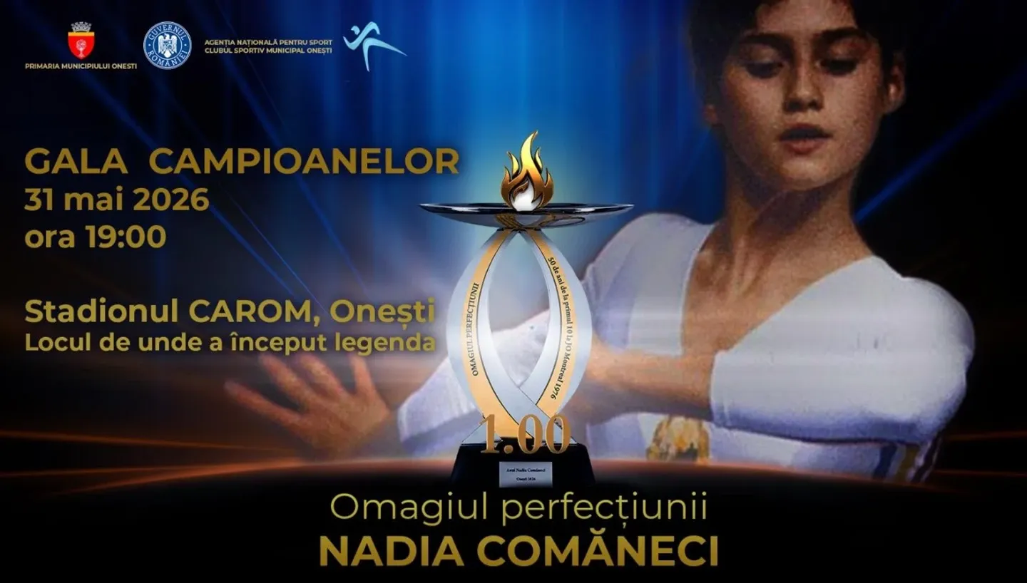 Nadia Comăneci revine la Onești, la 50 de ani de la performanța istorică de la Jocurile Olimpice de la Montreal 1976