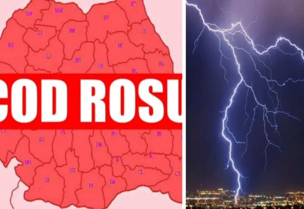 COD ROȘU de ploi și vijelii peste județul Bacău