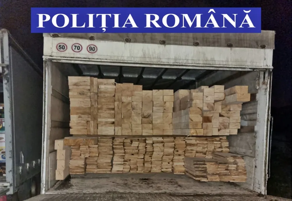 Transport ilegal de cherestea indisponibilizat de polițiști