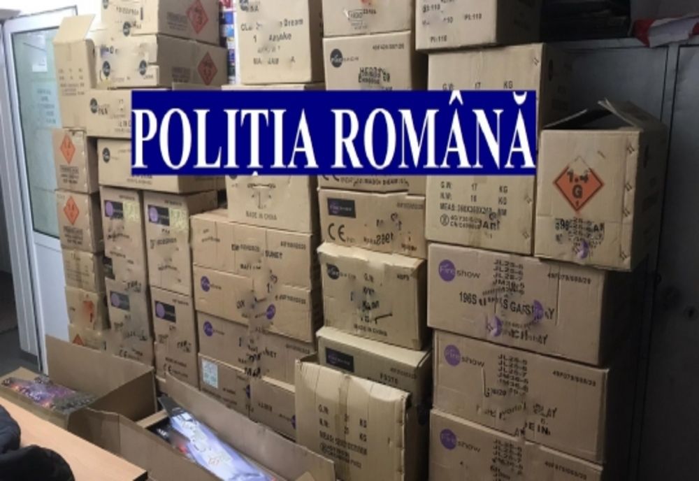 O tonă de articole pirotehnice, conficate de polițiștii băcăuani