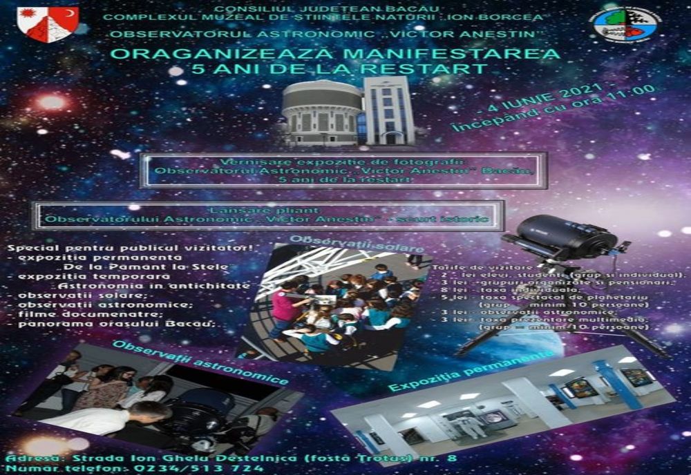OBSERVATORUL ASTRONOMIC „Victor Anestin” BACĂU - CINCI ANI DE LA RESTART –