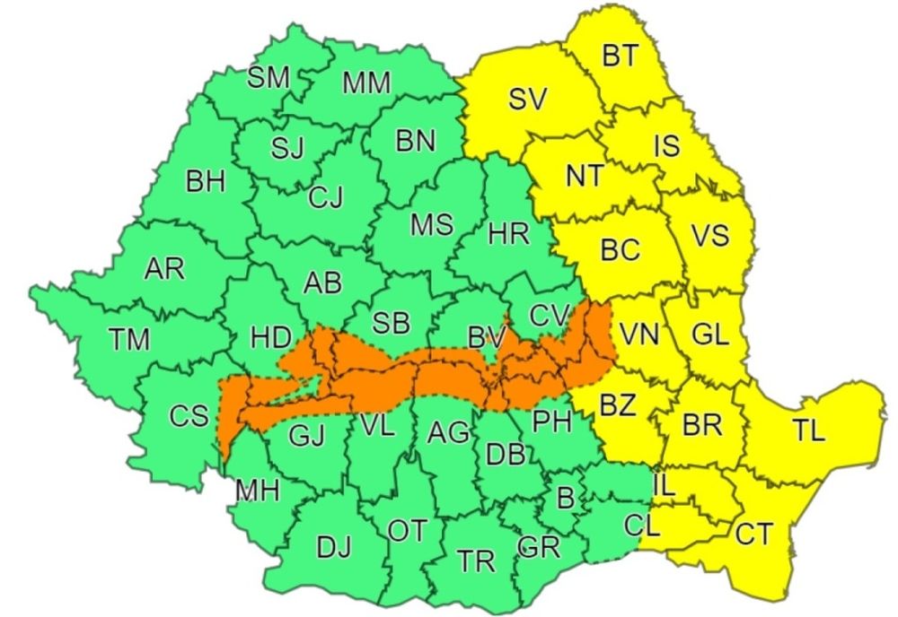 Moldova, sub AVERITZARE COD GALBEN de vânt