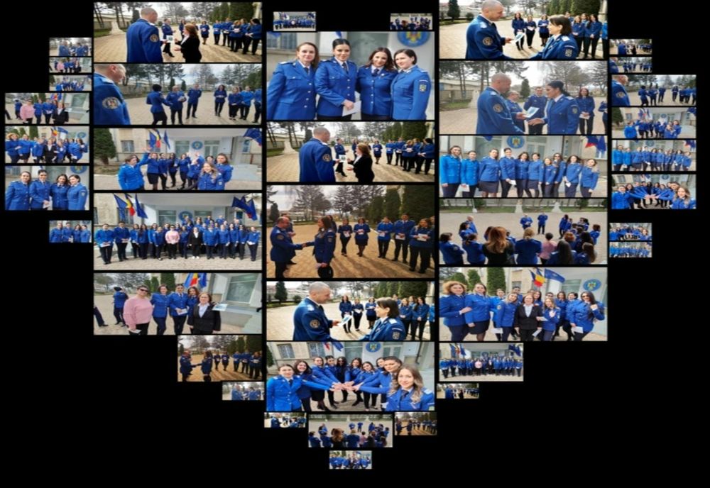 Jandarmerițele au primit flori de Ziua Femeii