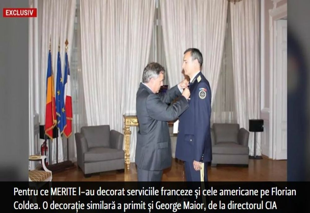 Pentru ce MERITE l-au decorat serviciile franceze și cele americane pe Florian Coldea