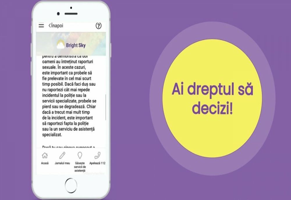 BRIGHT SKY RO, NOUA APLICAȚIE PENTRU VICTIMELE VIOLENȚEI ÎN FAMILIE
