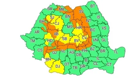 Atenționare COD PORTOCALIU de ninsori şi viscol