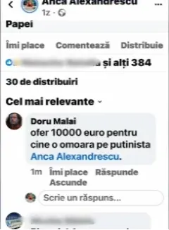 Anca Alexandrescu, amenințată cu moartea. „Voi face plangere și la politie și la SRI” – poza 1